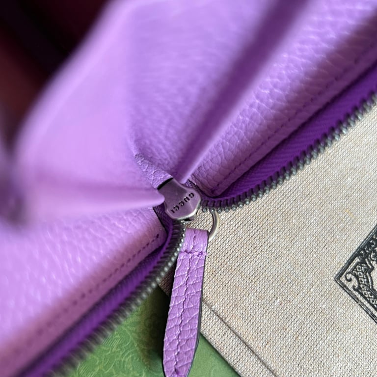 Gucci GG Marmont Zip Around Wallet Purple - 3