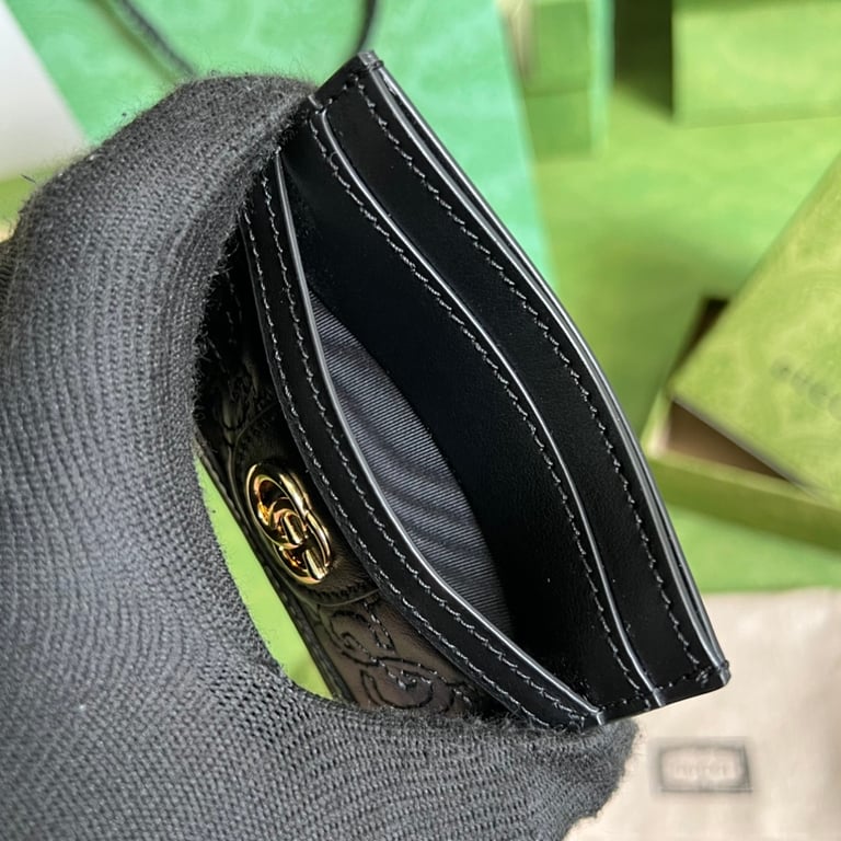 Gucci GG Matelassé Card Case Black - 2