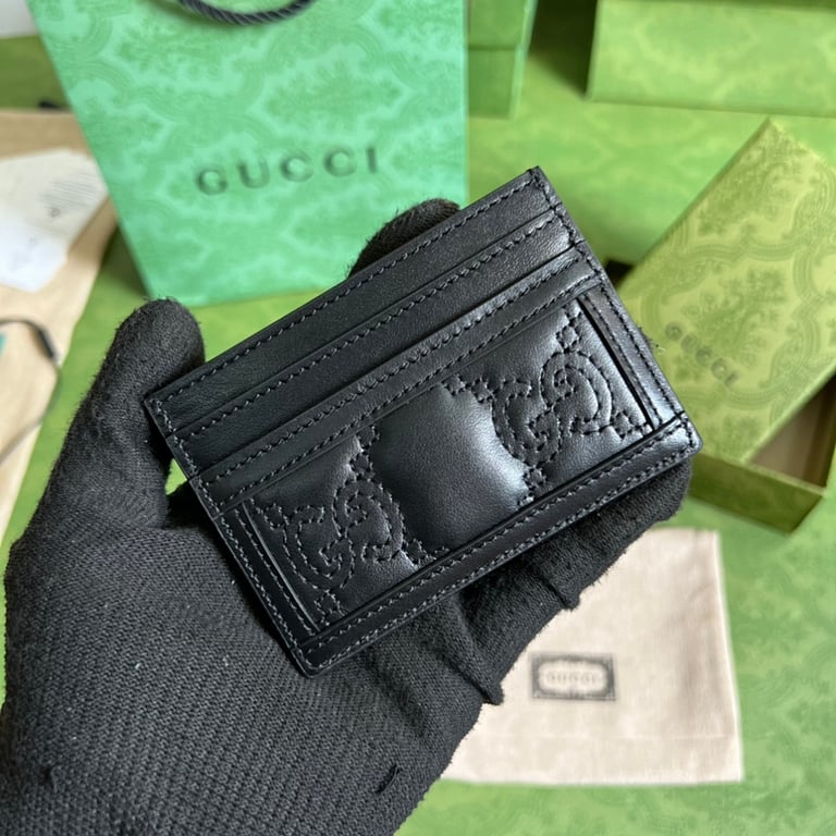 Gucci GG Matelassé Card Case Black - 9