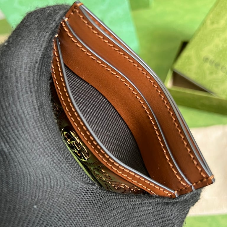 Gucci GG Matelassé Card Case Brown - 2