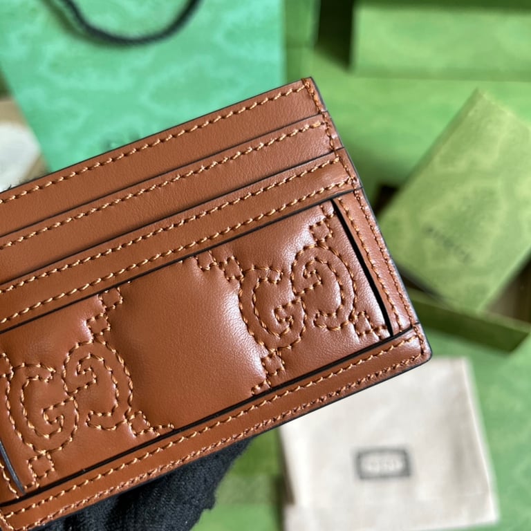 Gucci GG Matelassé Card Case Brown - 4