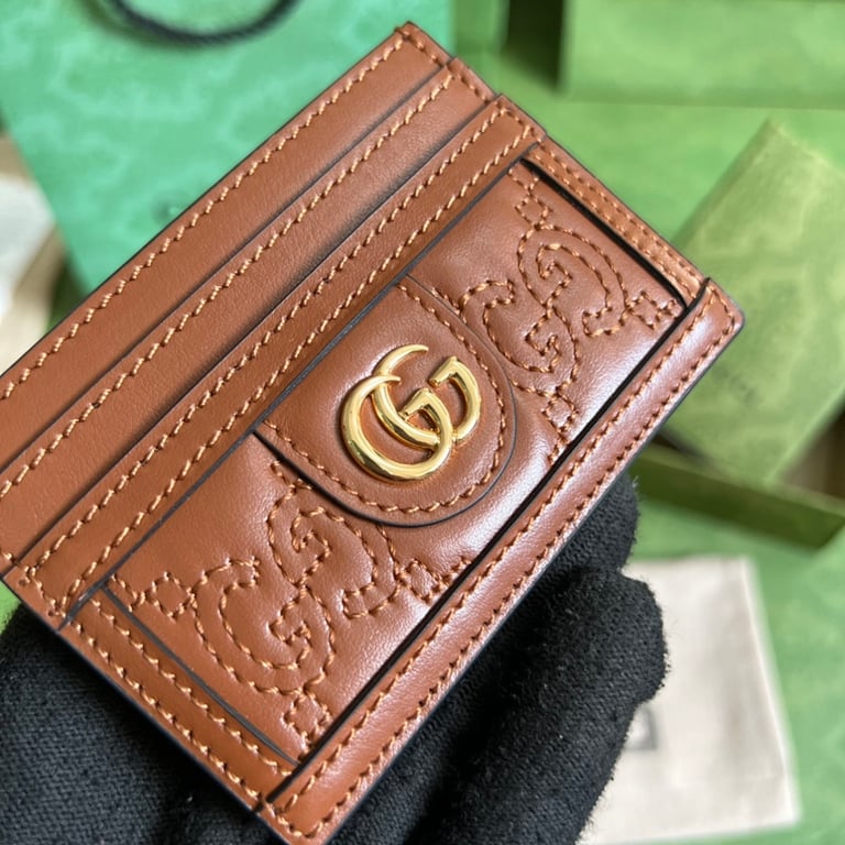 Gucci GG Matelassé Card Case Brown - 5