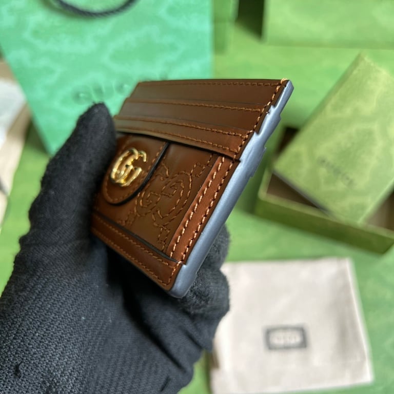 Gucci GG Matelassé Card Case Brown - 6