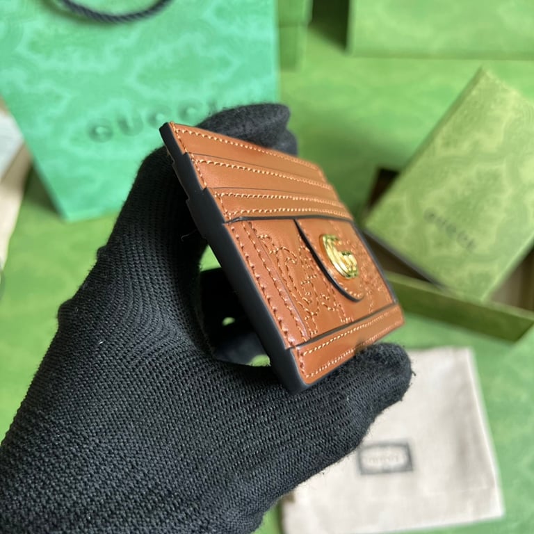 Gucci GG Matelassé Card Case Brown - 8