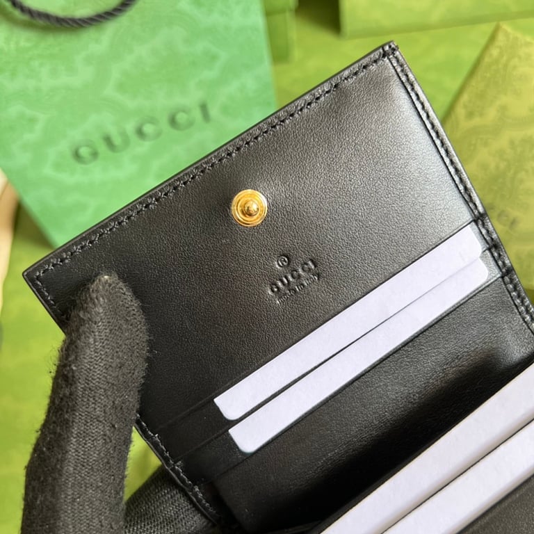 Gucci GG Matelassé Card Case 723786 Black - 4