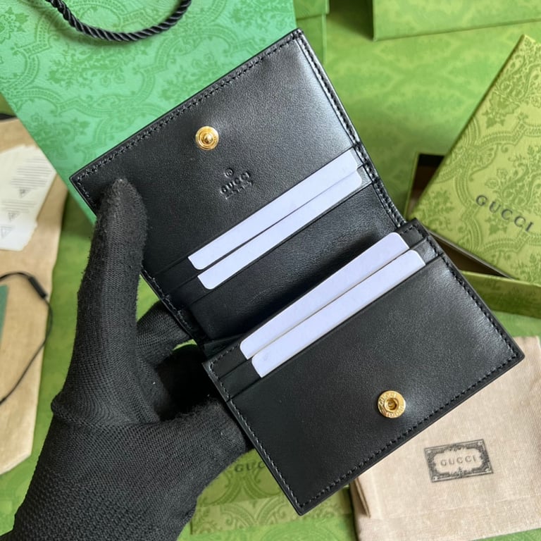 Gucci GG Matelassé Card Case 723786 Black - 5