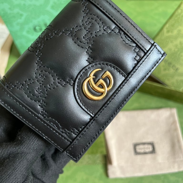 Gucci GG Matelassé Card Case 723786 Black - 6