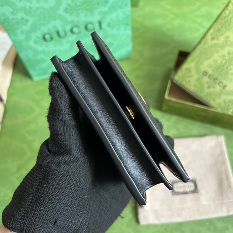 Gucci GG Matelassé Card Case 723786 Black - 8