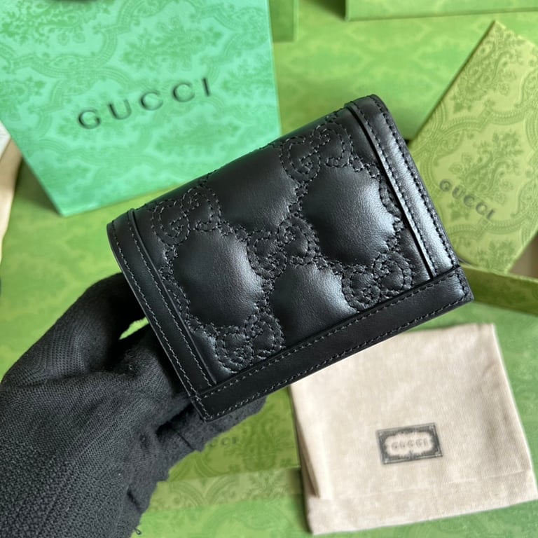 Gucci GG Matelassé Card Case 723786 Black - 9