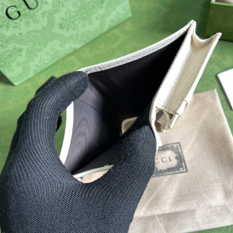 Gucci GG Marmont Card Case Wallet White - 2