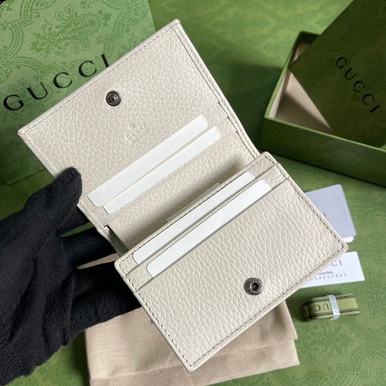 Gucci GG Marmont Card Case Wallet White - 5