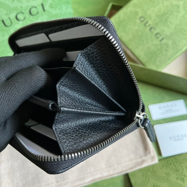 Gucci GG Marmont Zip Around Wallet Black - 3