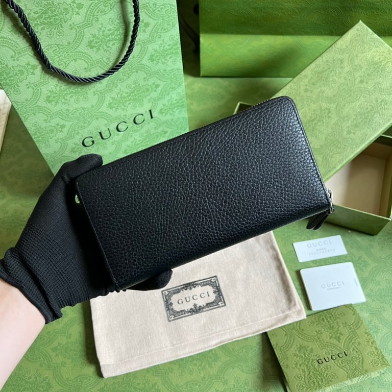 Gucci GG Marmont Zip Around Wallet Black - 9