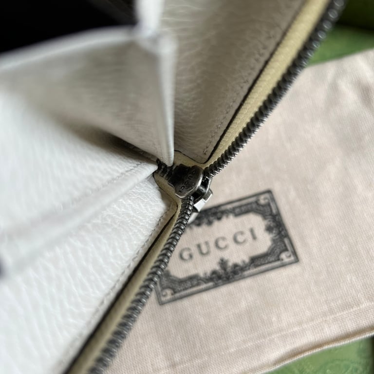 Gucci GG Marmont Zip Around Wallet White - 2