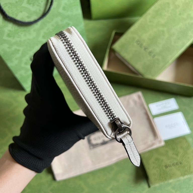 Gucci GG Marmont Zip Around Wallet White - 6