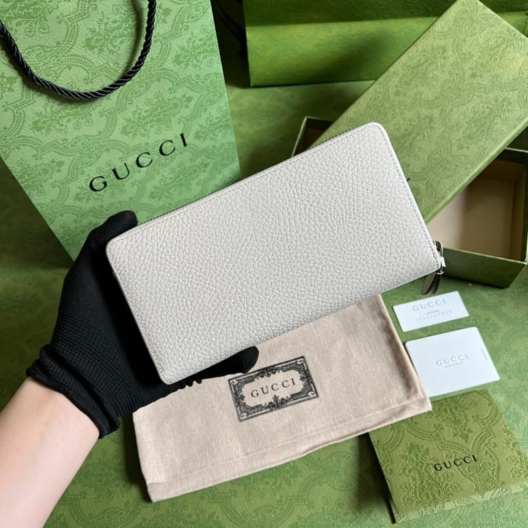 Gucci GG Marmont Zip Around Wallet White - 9