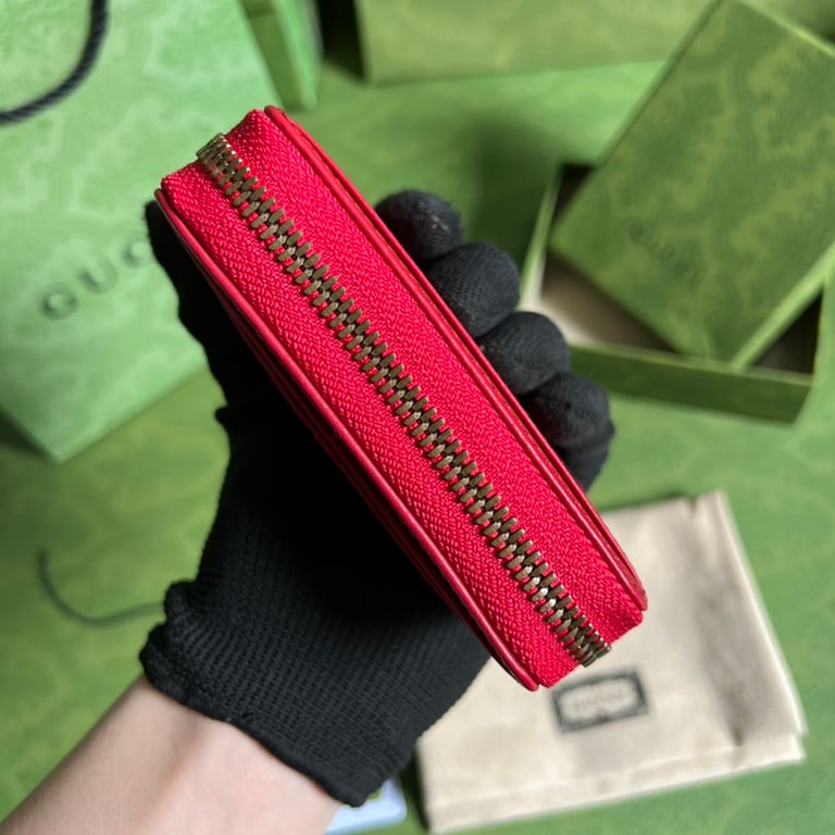 Gucci GG Marmont Card Case Wallet Red - 6