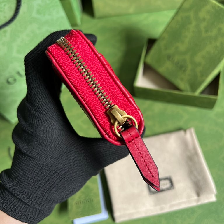 Gucci GG Marmont Card Case Wallet Red - 8