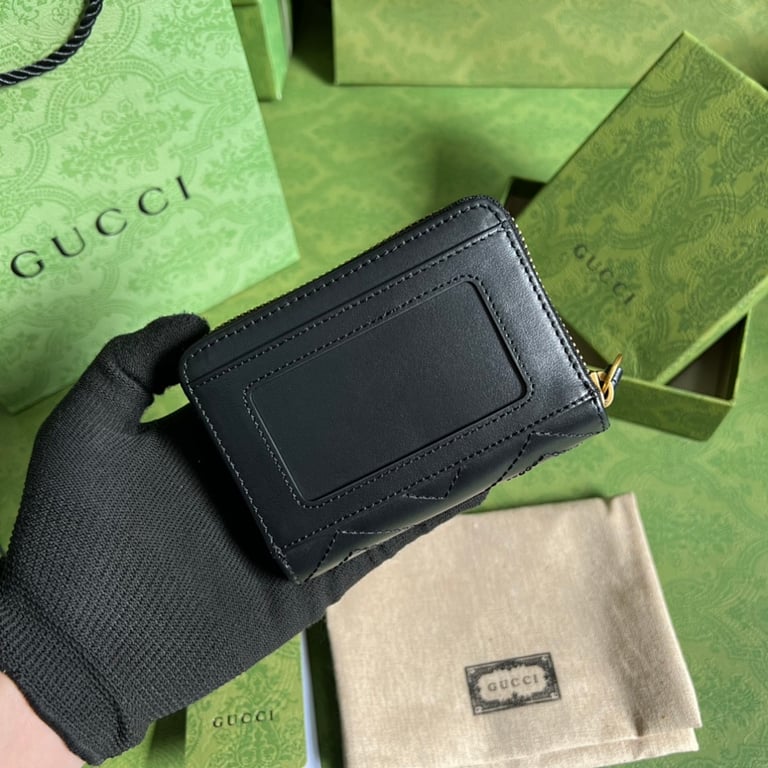 Gucci GG Marmont Card Case Wallet Black - 9