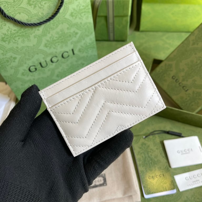 Gucci GG Marmont Card Case White 443127 - 9