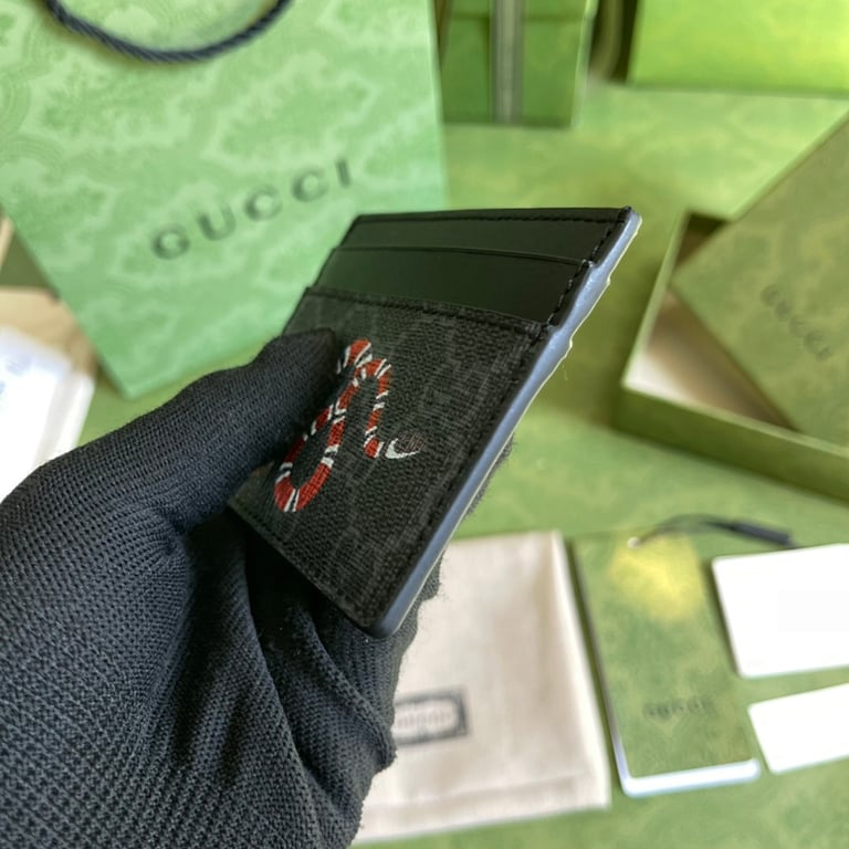 Gucci Kingsnake Print GG Supreme Card Case - 6