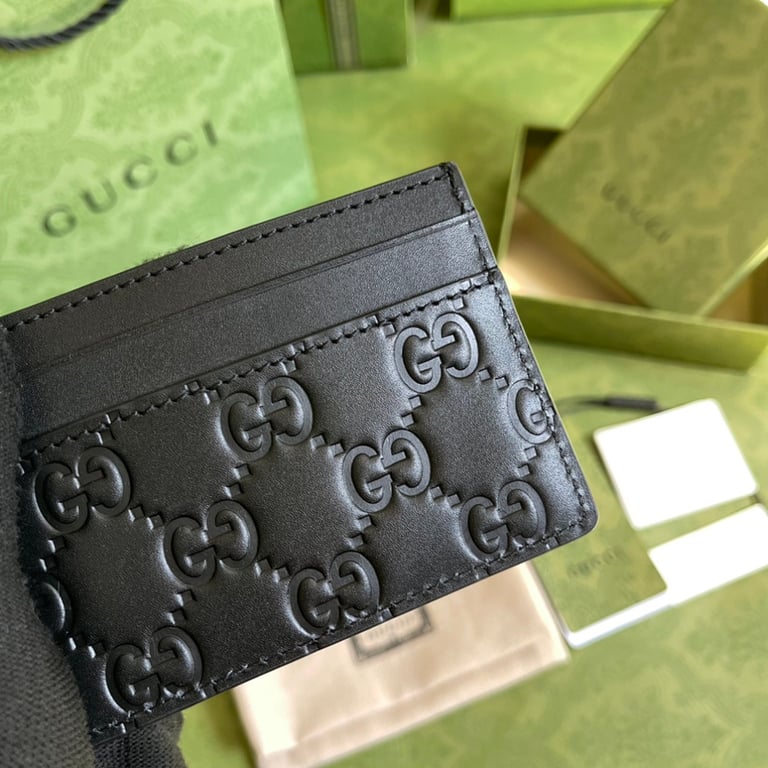 Gucci Signature Card Holder Black 233166 - 3