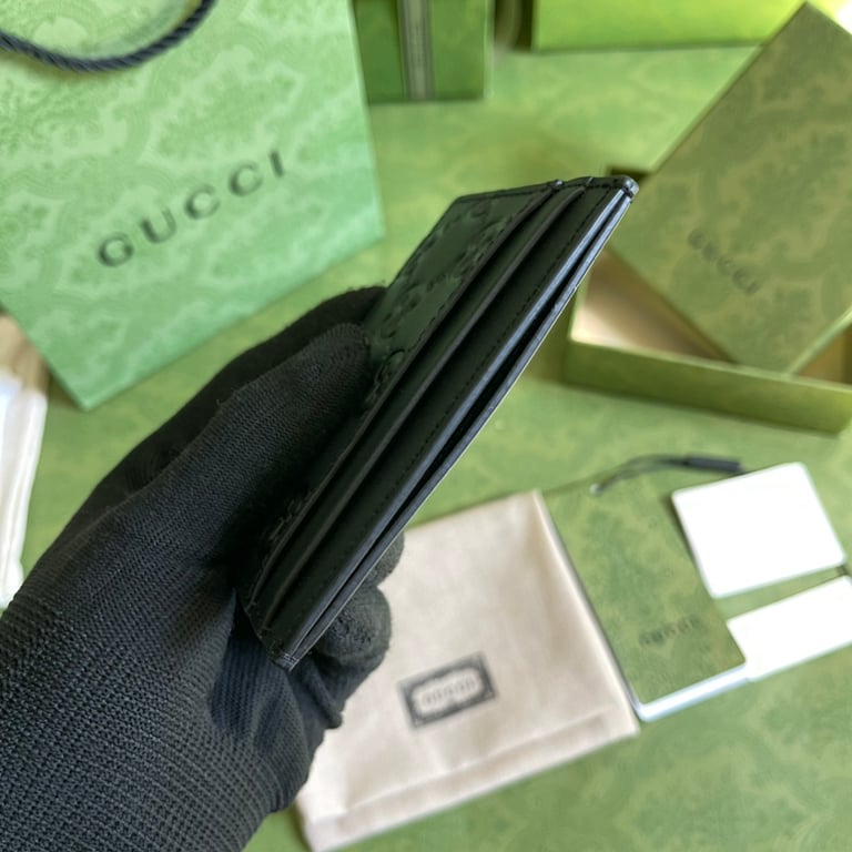 Gucci Signature Card Holder Black 233166 - 5
