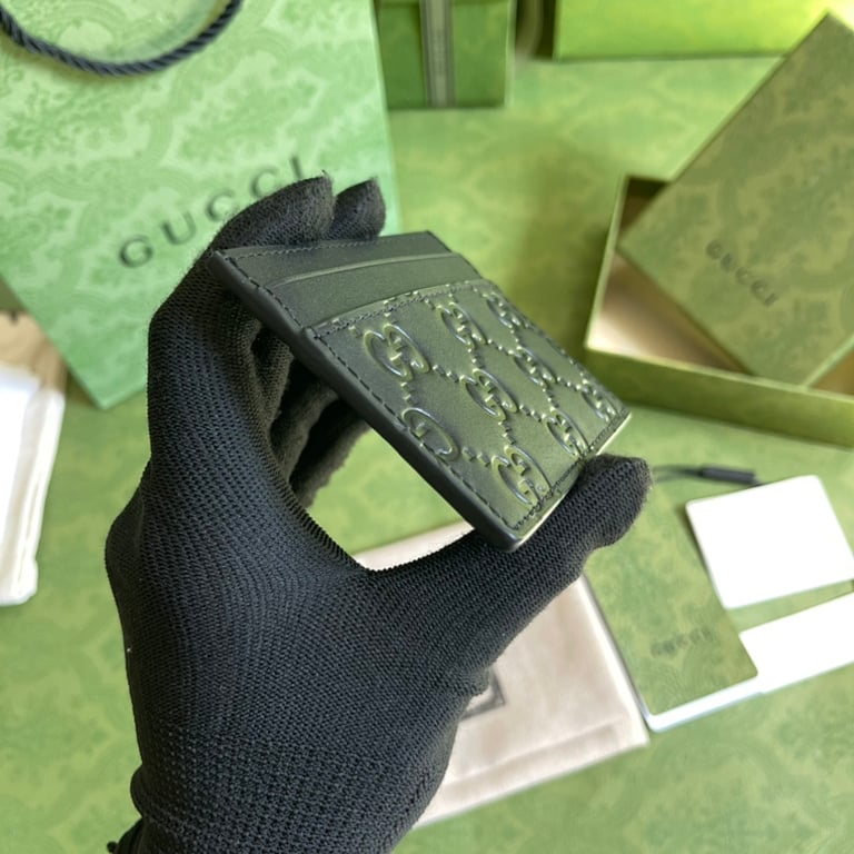 Gucci Signature Card Holder Black 233166 - 8
