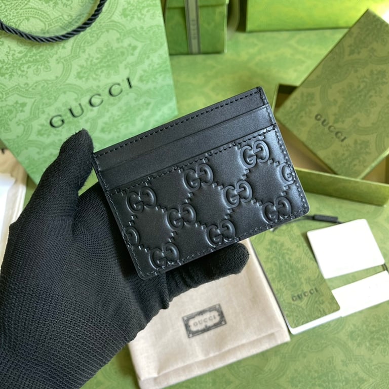 Gucci Signature Card Holder Black 233166 - 9