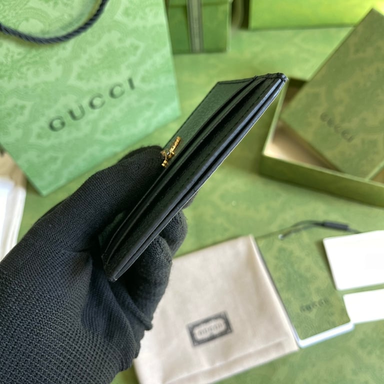 Gucci Animalier Bee Card Holder Black - 5