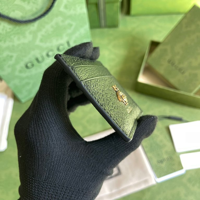 Gucci Animalier Bee Card Holder Black - 8