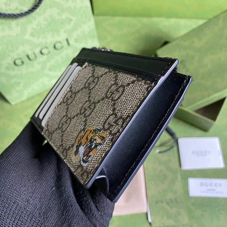 Gucci GG Supreme Tiger Head Card Case 597555 - 4
