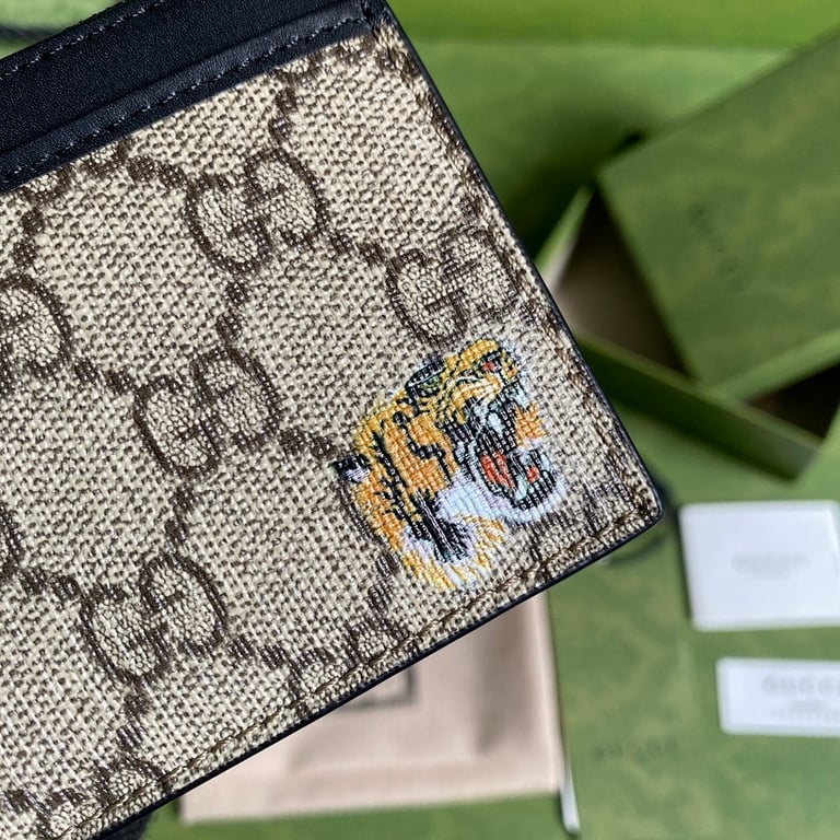 Gucci GG Supreme Tiger Head Card Case 597555 - 6