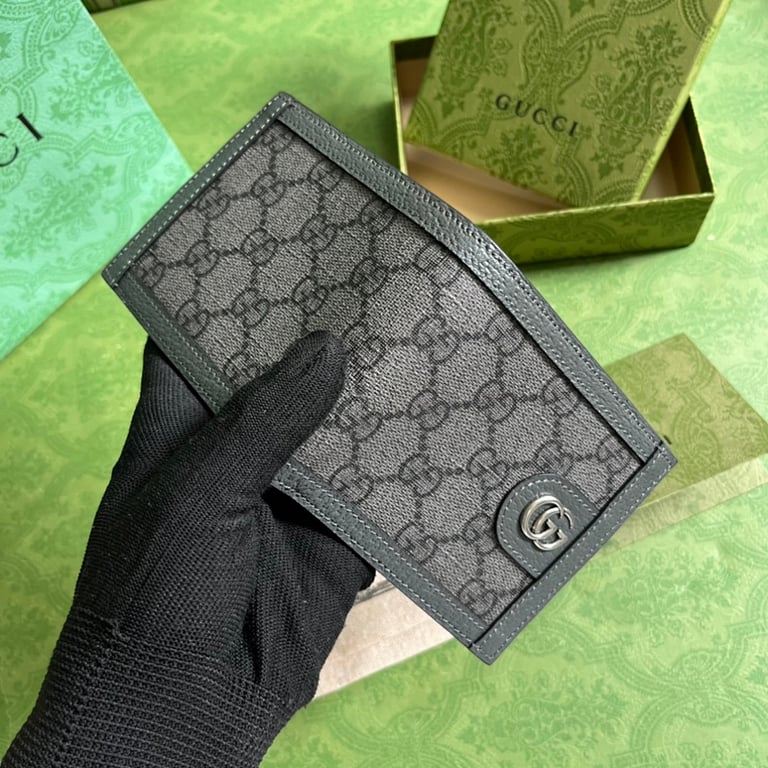 Gucci Ophidia GG Supreme Wallet Grey Black - 4