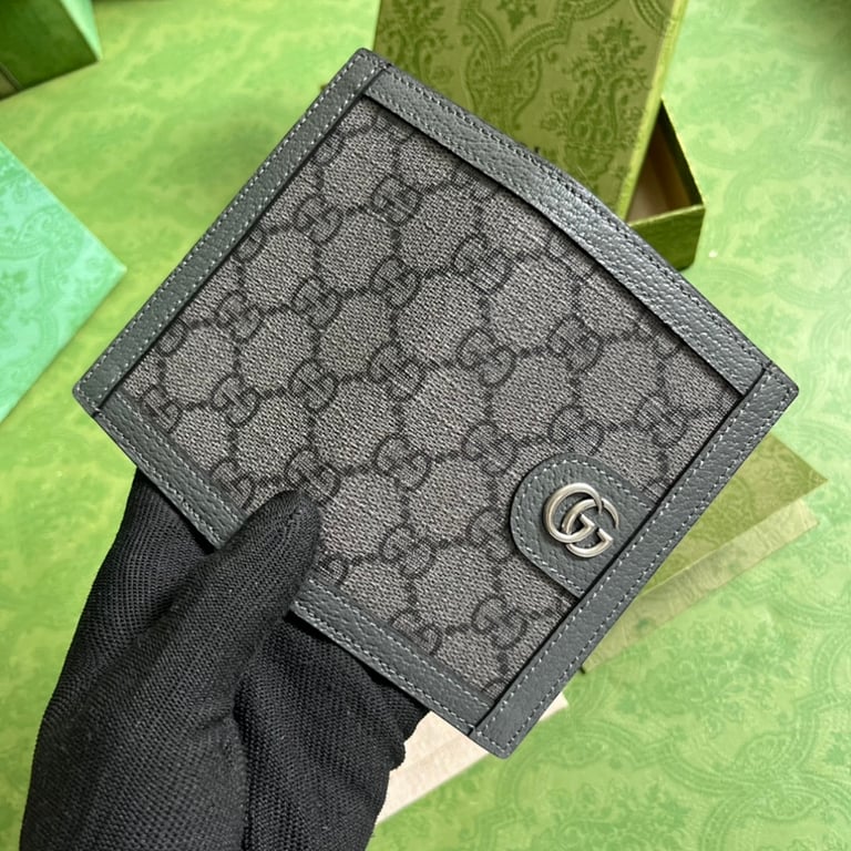 Gucci Ophidia GG Card Case Wallet Grey Black - 3