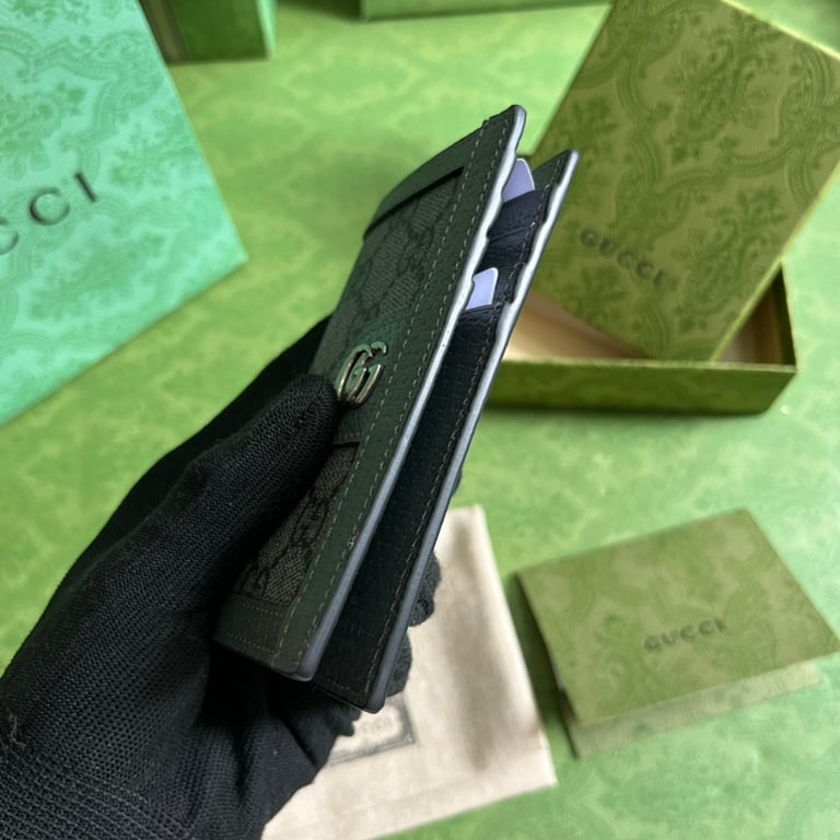 Gucci Ophidia GG Card Case Wallet Grey Black - 7