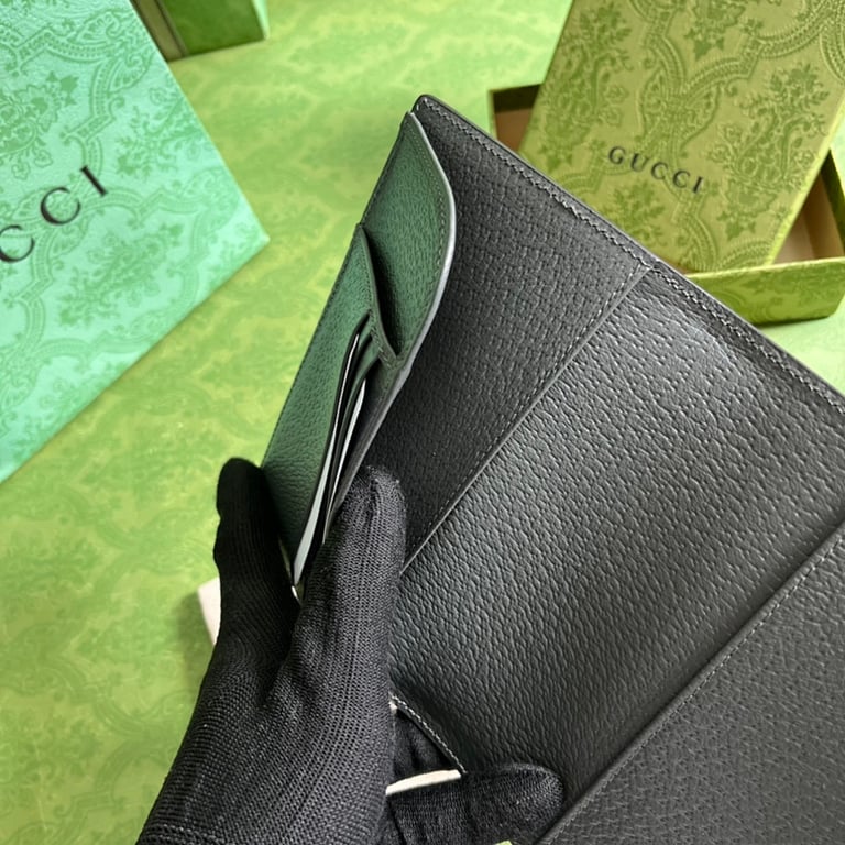 Gucci Ophidia GG Passport Holder Grey Black - 2