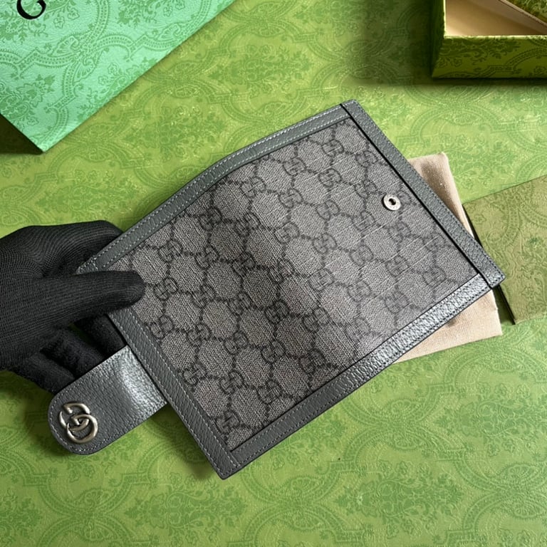 Gucci Ophidia GG Passport Holder Grey Black - 4