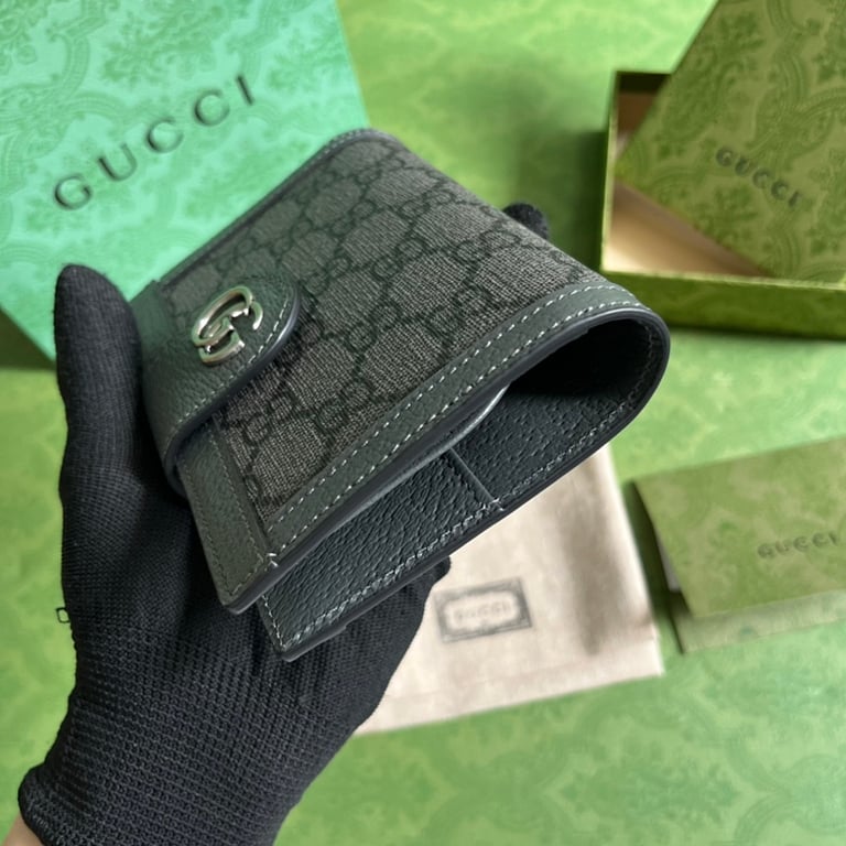 Gucci Ophidia GG Passport Holder Grey Black - 5