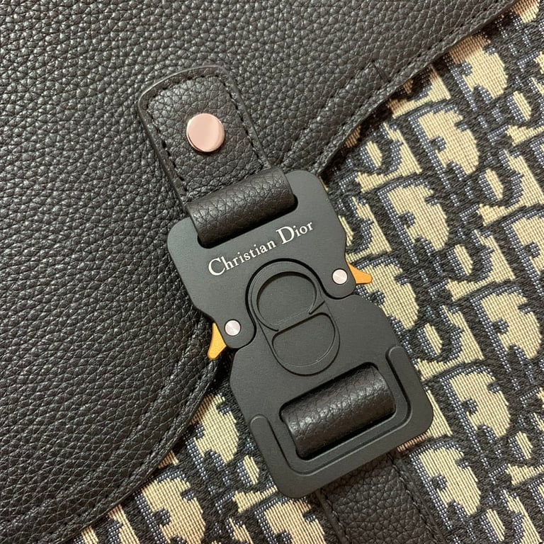 Dior Saddle Messenger Bag Oblique Black 31cm - 3