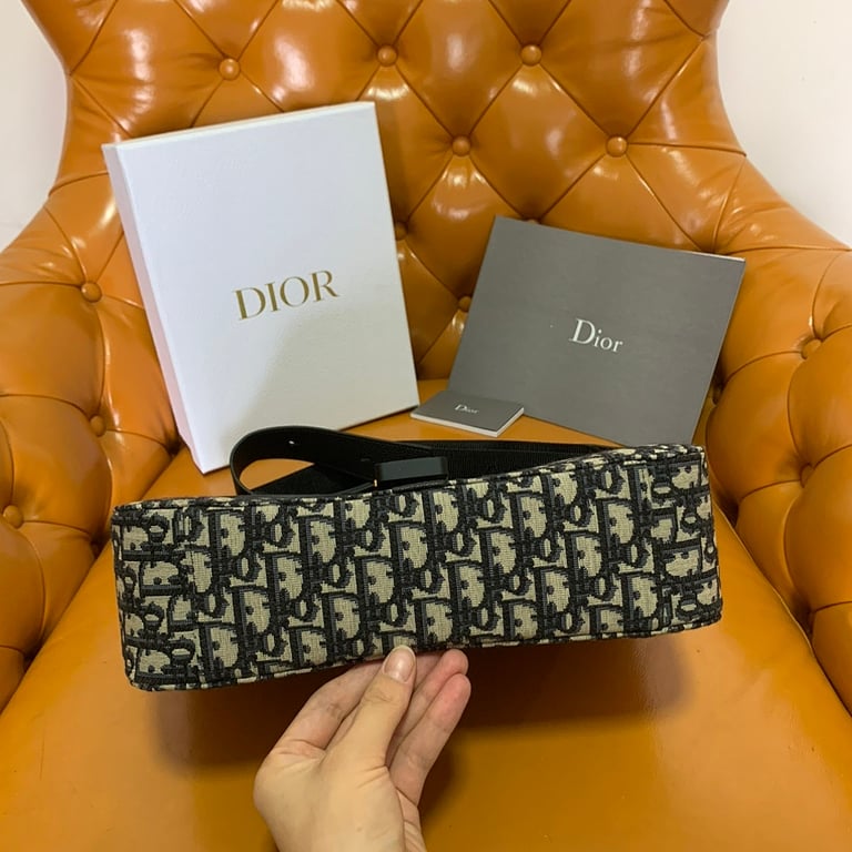 Dior Saddle Messenger Bag Oblique Black 31cm - 4