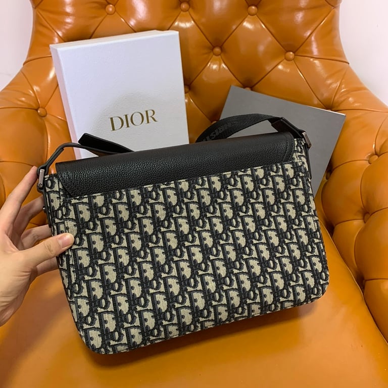 Dior Saddle Messenger Bag Oblique Black 31cm - 6