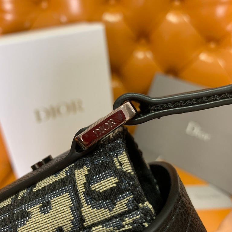 Dior Saddle Messenger Bag Oblique Black 31cm - 7