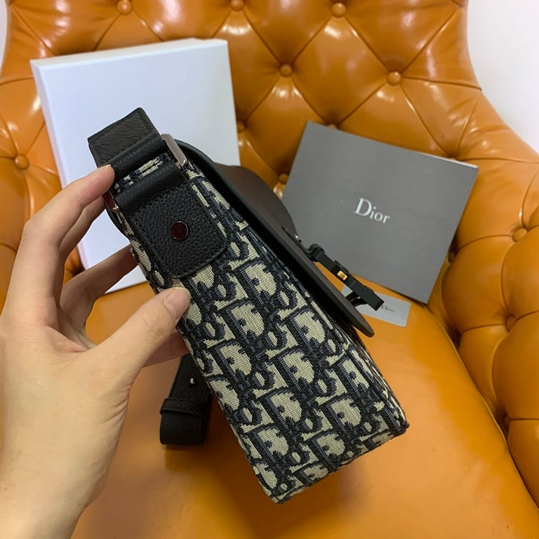 Dior Saddle Messenger Bag Oblique Black 31cm - 8