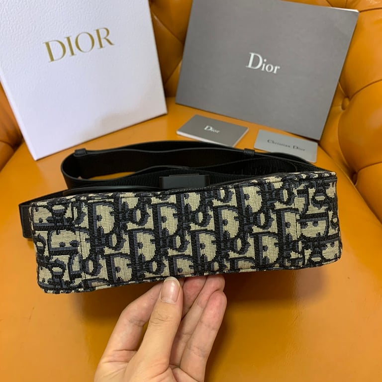 Dior Saddle Messenger Bag Oblique Canvas Black 23cm - 6