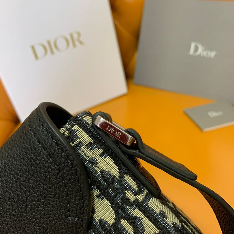 Dior Saddle Messenger Bag Oblique Canvas Black 23cm - 8