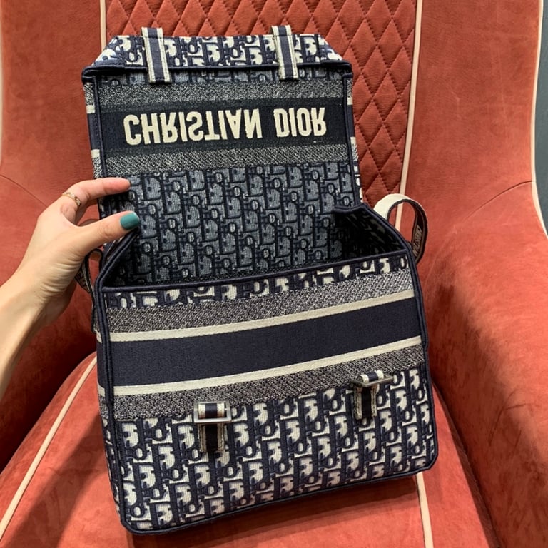 Dior Camp Messenger Bag Oblique Blue - 3