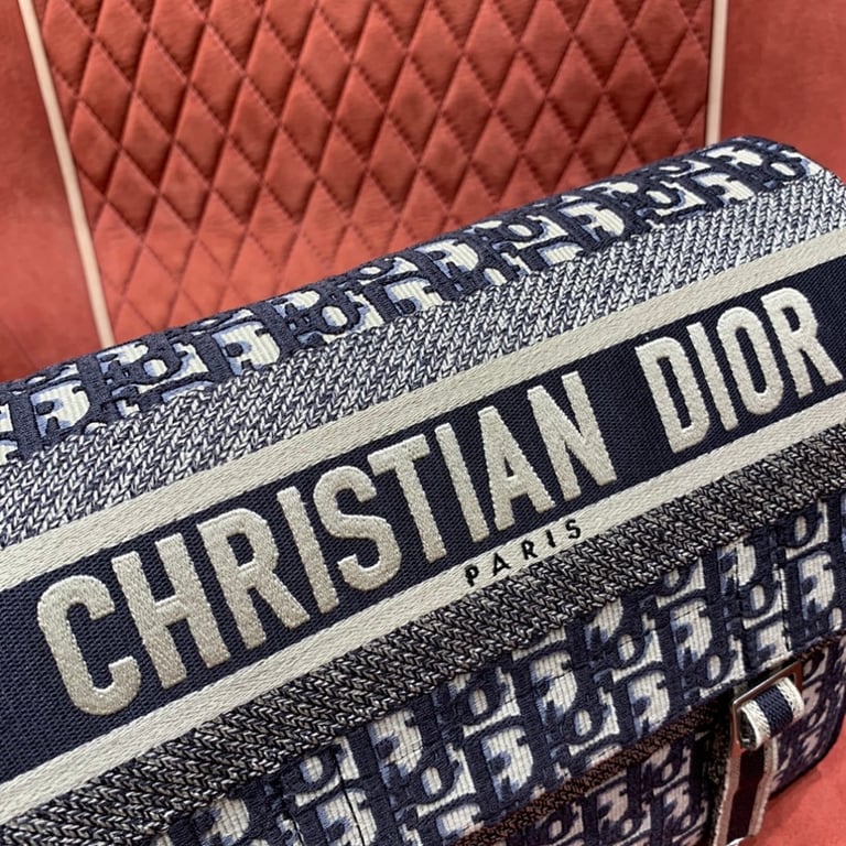 Dior Camp Messenger Bag Oblique Blue - 9