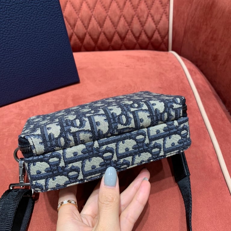 Dior Oblique Camera Bag Blue - 4