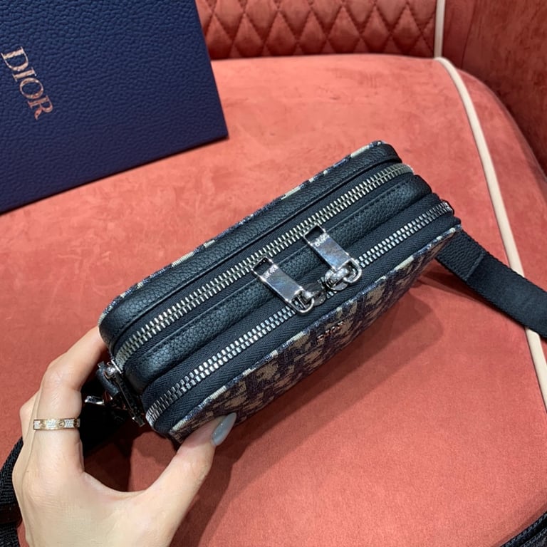 Dior Oblique Camera Bag Blue - 7